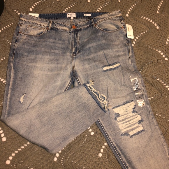 NWT William Rast My Ex’s Destroyed Ankle Jeans 16W - Picture 2 of 9